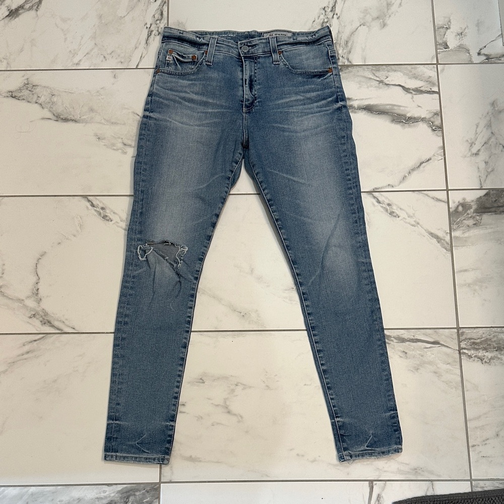 AG Adriano Goldschmied Light Blue Men's Skinny Jeans
